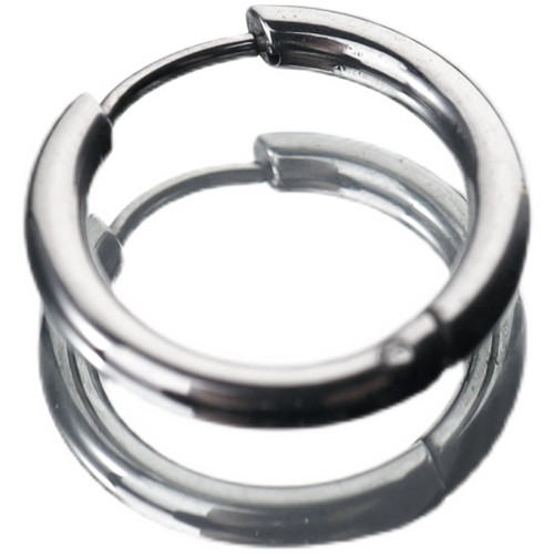 Shinma鈦鋼耳環耳圈素圈黑色圈圈圓環耳飾龐克簡約百搭男女