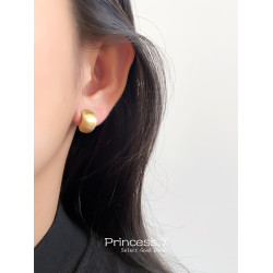 拉絲精緻小巧耳夾無耳洞女簡約韓版蚊香盤耳釘高級感小衆輕奢耳飾