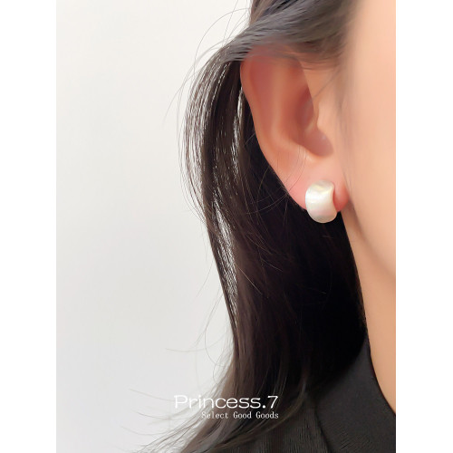 拉絲精緻小巧耳夾無耳洞女簡約韓版蚊香盤耳釘高級感小衆輕奢耳飾