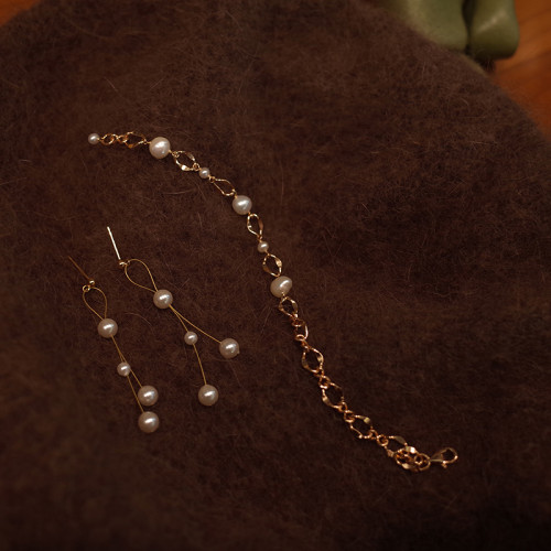 氣質小衆長款珍珠流蘇耳墜設計高級感耳環輕奢2025年新款耳飾耳夾