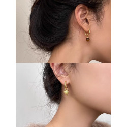 復古vintage時尚耳環小衆氣質中古風耳釘古著高級感珍珠耳飾女