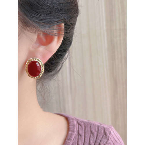 復古vintage時尚耳環小衆氣質中古風耳釘古著高級感珍珠耳飾女