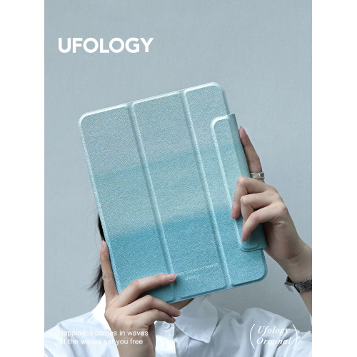 Ufology原創夏日大海藍色適用ipadair5保護套air4/7保護殼ipadpro11英寸10代11代磁吸air6蘋果mini6平板2024