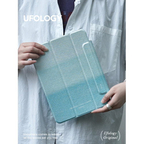 Ufology原創夏日大海藍色適用ipadair5保護套air4/7保護殼ipadpro11英寸10代11代磁吸air6蘋果mini6平板2024