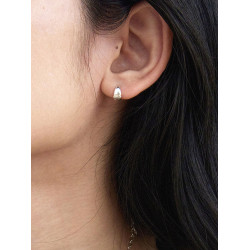 LL2 ACCESSORIES 925銀經典耳環女極簡基礎款小號素圈包耳垂耳圈