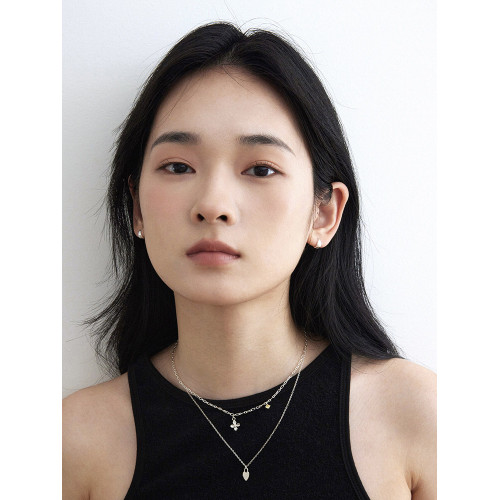 LL2 ACCESSORIES 925銀經典耳環女極簡基礎款小號素圈包耳垂耳圈