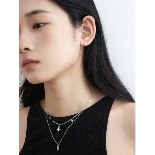 LL2 ACCESSORIES 925銀經典耳環女極簡基礎款小號素圈包耳垂耳圈