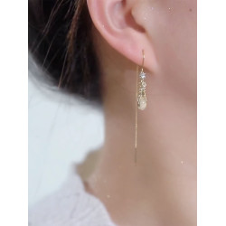 風琵琶耳線2023年新款潮輕奢小衆感耳環女氣質名媛高級感耳飾