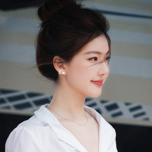 花朵珍珠款蚊香盤耳夾女士無耳洞耳環輕奢高級感耳釘獨特設計耳飾