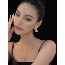 Boonee alus精緻蝴蝶珍珠耳環女新款氣質輕奢高級感婚禮耳飾耳釘