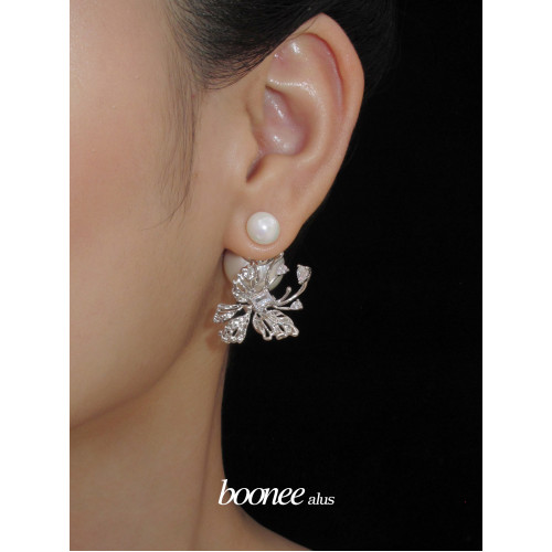 Boonee alus精緻蝴蝶珍珠耳環女新款氣質輕奢高級感婚禮耳飾耳釘 Boonee alus精緻蝴蝶珍珠耳環女新款氣質輕奢高級感婚禮耳飾耳釘