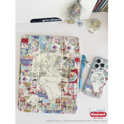 RUKAWAZxoliwa奧莉蛙聯名原創Fuzzy Memory磁吸亞克力防摔適用蘋果平板iPad pro保護殼