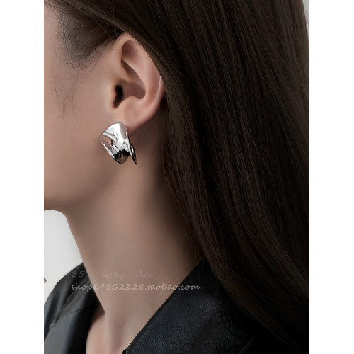 小衆設計螺旋金屬耳釘女2026新款爆款冷淡風耳環氣質高級感耳飾品