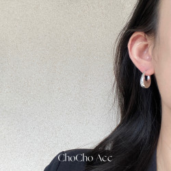 chocho/韓國博主fever同款幾何水滴耳圈小衆設計感高級感耳環耳飾