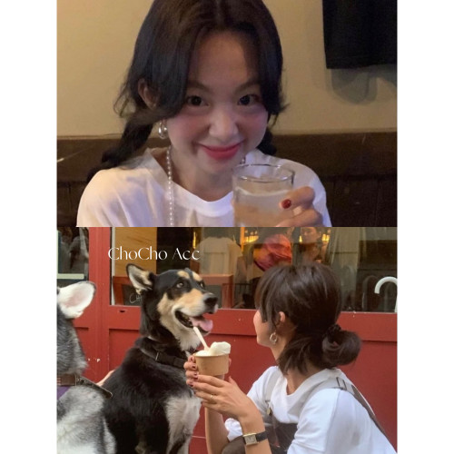 chocho/韓國博主fever同款幾何水滴耳圈小衆設計感高級感耳環耳飾