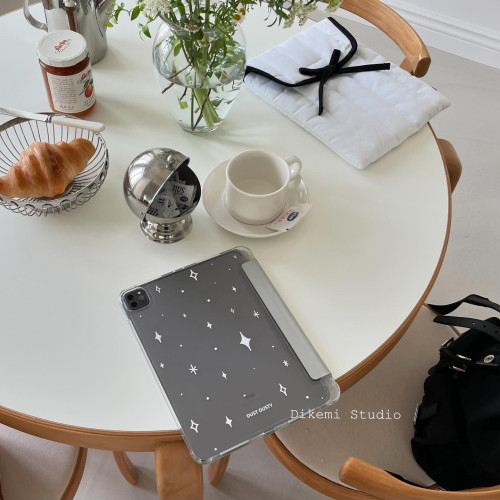 韓國ins小衆Y2K辣妹星光閃爍帶筆槽ipad8/9/10平板電腦保護殼支架air4/5/6適用蘋果ipad11保護皮套防摔軟殼