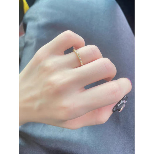 [整圈滿鑽]超閃小碎鑽戒指尾戒女小指超小號尺寸小拇指排鑽精緻防