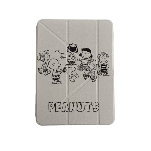 可拆卸滑軌適用iPad保護殼黑白史努比2025年Pro11/13防彎Air7/6代10代10.9寸9代10.2寸7/8代mini7筆槽12.9寸