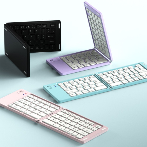 折曡藍牙鍵盤可攜式無線鍵盤手機平板電腦通用迷你小鍵盤辦公鍵盤