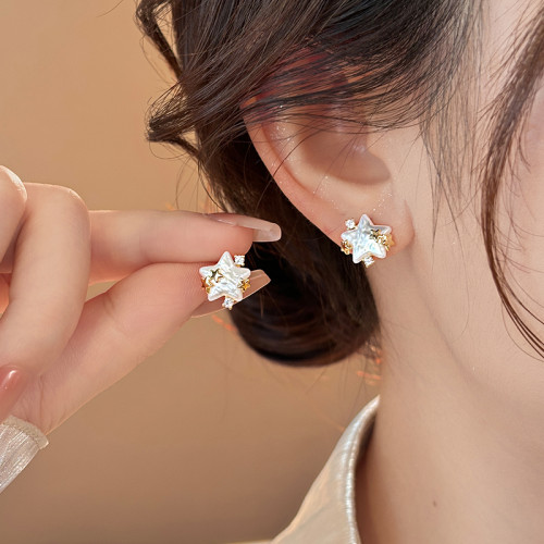 古裡雅獨特漂亮星星珍珠耳釘女小衆耳環2026年新款爆款高級感耳飾 古裡雅獨特漂亮星星珍珠耳釘女小衆耳環2026年新款爆款高級感耳飾