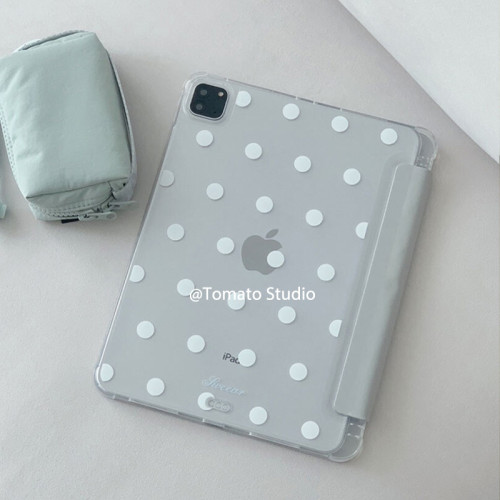 韓國ins古早風白波點元素iPad蘋果10代M310.9寸保護套A16平板pro11寸2025全包邊air7/6/5帶筆槽軟殼防摔