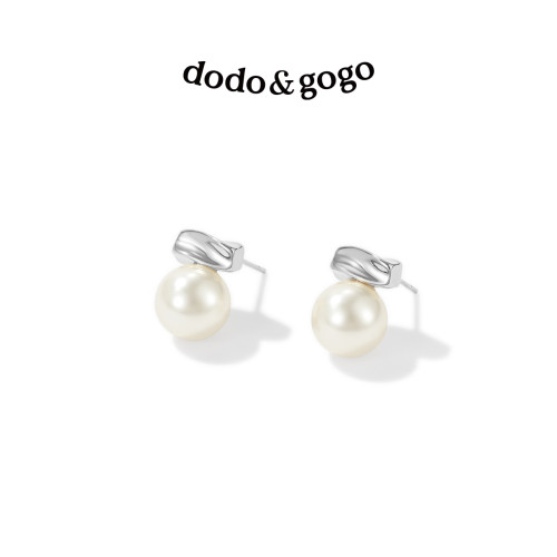 DODOGOGO流光珍珠耳釘女士巨好看耳環2026新款爆款高級感輕奢耳飾