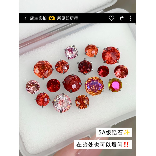 耳骨釘華子醫用鈦鋼紅色耳釘養耳洞爆閃耳蝸釘耳飾女RINGRING商店