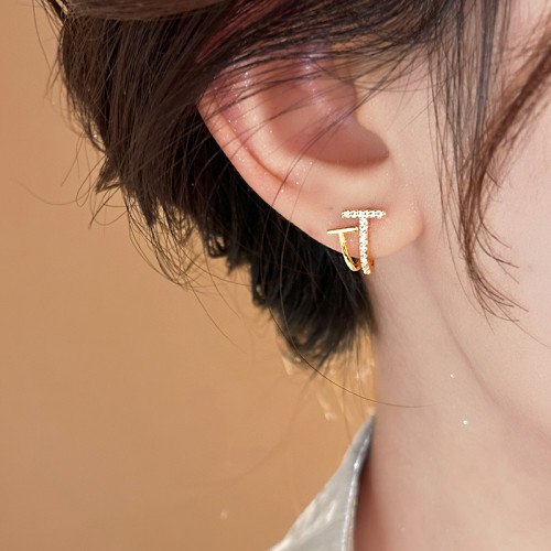 古裡雅巨好看耳環女2026新款爆款輕奢高級感氣質大氣耳釘金色耳飾