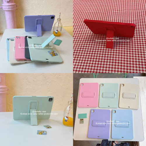 webaby「設計款/支架韓國」ipad殼 pro11/a16/11代 親膚感軟殼全包air45/10.9寸保護套10.2寸平板MINI6/7後蓋