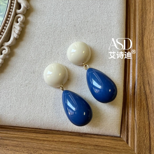 80年代復古港風懷舊耳環女輕奢高級感氣質耳釘耳飾女童假耳墜耳夾