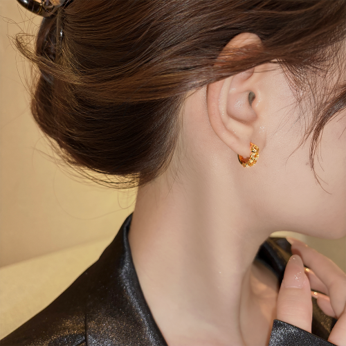 金色錢幣玄學旺財耳釦耳環女2026新款爆款高級感耳釘耳飾獨特漂亮