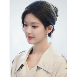 高級感輕奢銀色蚊香盤耳夾無耳洞女新款珍珠款小衆氣質藝術生耳飾