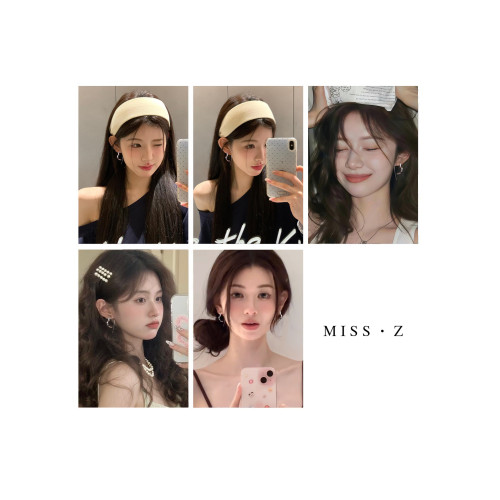 Z小姐 925銀簡約線條愛心耳環女時尚百搭氣質高級感耳飾2025爆款
