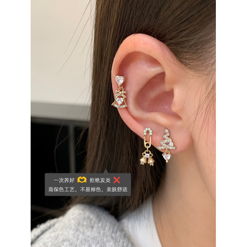 RINGRING商店耳骨釘醫用鈦鋼耳釘養耳洞耳蝸釘秋冬金色耳飾女耳圈