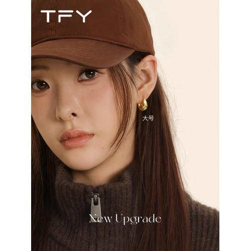 金色耳釦水滴耳環2026新款爆款高級感秋冬耳飾耳圈輕奢氣質大氣