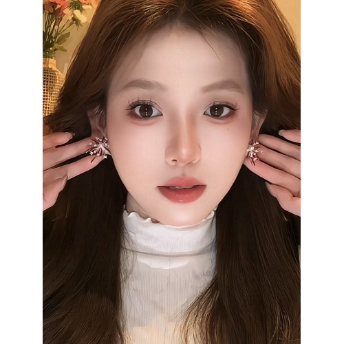 s925銀針閃鑽菸花耳環輕奢小衆復古耳釘新款獨特個性高級耳飾新款