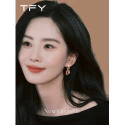 新年葫蘆耳環2026輕奢高級感氣質耳釘本命年紅色耳飾女新中式耳墜
