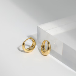 高級感簡約小巧金色圈圈耳釦冷淡風ins金屬小水滴耳環時髦耳飾女