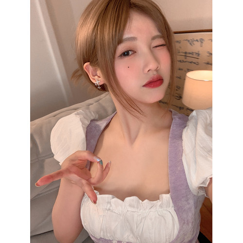 精緻簡約四芒星耳釘女設計感高級閃鑽耳環無耳洞耳夾百搭新款耳飾