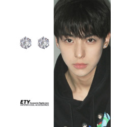 藝術生耳釘男生小衆簡約耳夾輕奢耳骨夾耳飾日常百搭潮流男士耳環