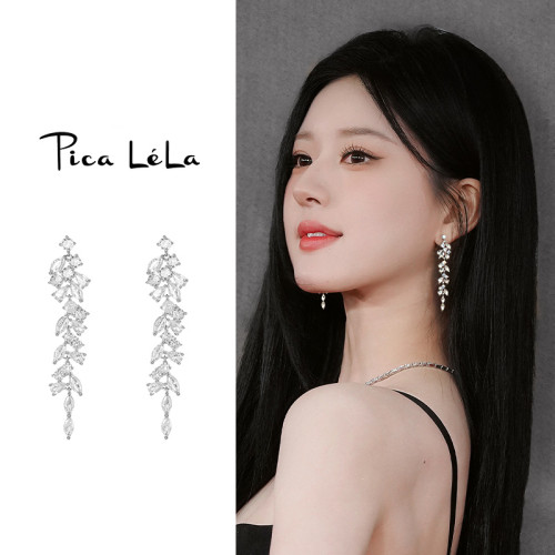 誇張流蘇蚊香盤耳夾女新款輕奢小衆耳環新娘結婚耳墜高級氣質耳飾