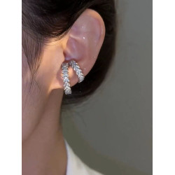 高級感輕奢鋯石麥穗耳骨夾小衆設計感無耳洞耳環女時尚耳掛耳飾