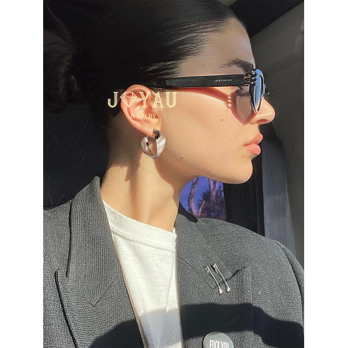 JOYAU凱拉 金屬多層大圓圈耳環無痛耳夾s925銀針歐美龐克個性耳圈 JOYAU凱拉 金屬多層大圓圈耳環無痛耳夾s925銀針歐美龐克個性耳圈