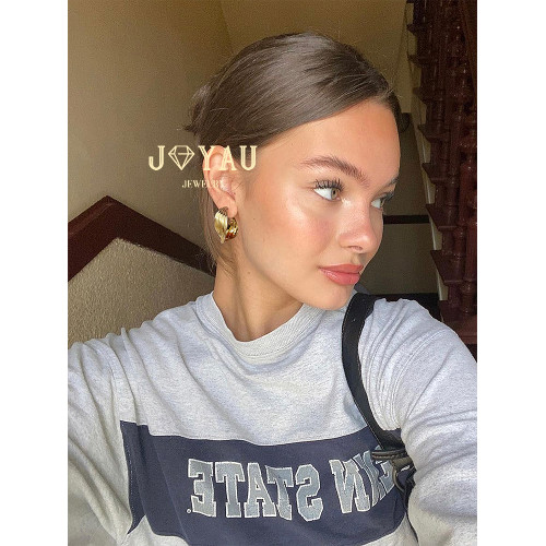 JOYAU凱拉 金屬多層大圓圈耳環無痛耳夾s925銀針歐美龐克個性耳圈 JOYAU凱拉 金屬多層大圓圈耳環無痛耳夾s925銀針歐美龐克個性耳圈