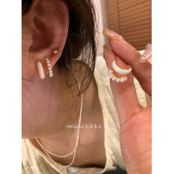 超精緻～珍珠耳環2025新款紅色耳飾聖誕耳釘輕奢高級感氣質耳墜女