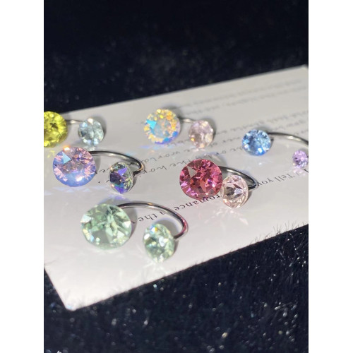 馬蹄環耳釘華子雙鑽戒指鑽東洲鑽醫用鈦合金耳骨釘耳蝸耳釘一個 馬蹄環耳釘華子雙鑽戒指鑽東洲鑽醫用鈦合金耳骨釘耳蝸耳釘一個