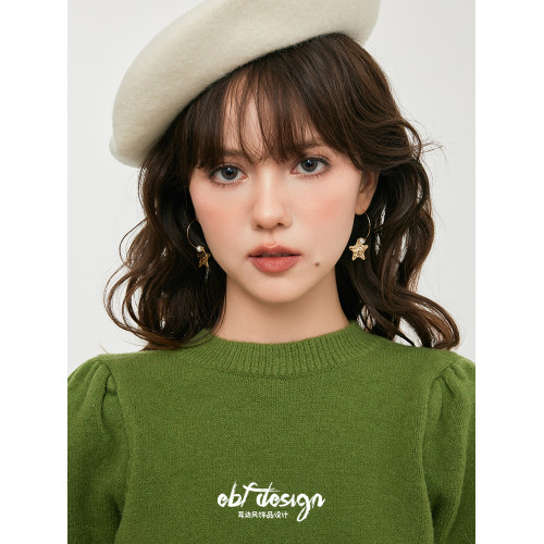 EBFWIND小衆獨特設計顯臉瘦誇張肌理感五角星14K包金珍珠耳鉤耳環 EBFWIND小衆獨特設計顯臉瘦誇張肌理感五角星14K包金珍珠耳鉤耳環