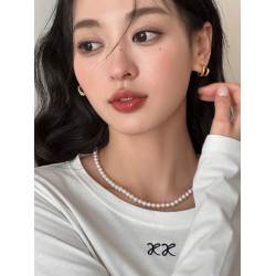 酷帥雙環素圈耳釘小衆設計高級感銀針耳環2026新款爆款耳圈耳飾女