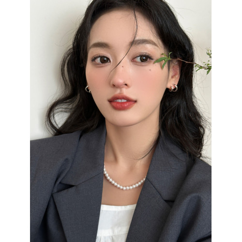 酷帥雙環素圈耳釘小衆設計高級感銀針耳環2026新款爆款耳圈耳飾女