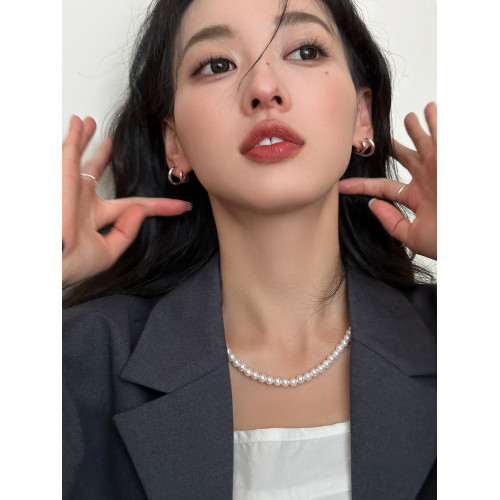 酷帥雙環素圈耳釘小衆設計高級感銀針耳環2026新款爆款耳圈耳飾女